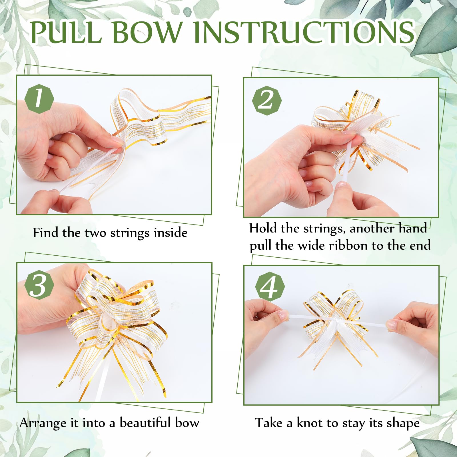 Thenshop 44 Pcs TWE5 For Gifts Empty Gift Bulk Include 12 Cardboard Tray 12 Plastic Bags 20 Pull Bows Wedding Baby Shower Graduation Birthday Pa - View #13