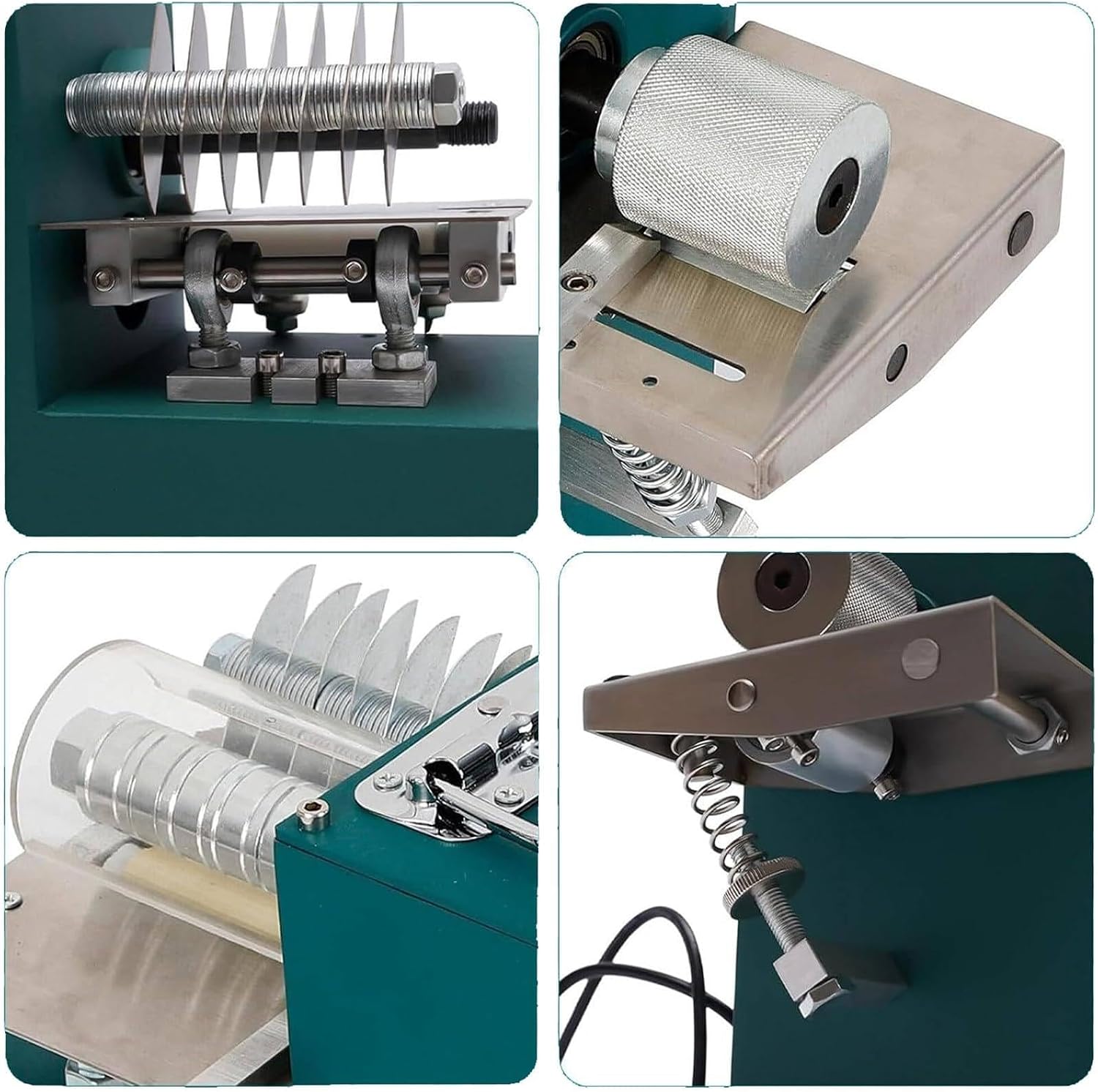 Leather Strip Cutting Machine 1400 RPM, Electric Leather Strap Slitter Machine, Adjustable Width & Depth, Electric Leather Strap Cutter for Shoes, Bags, Belts, 41x22x32cm