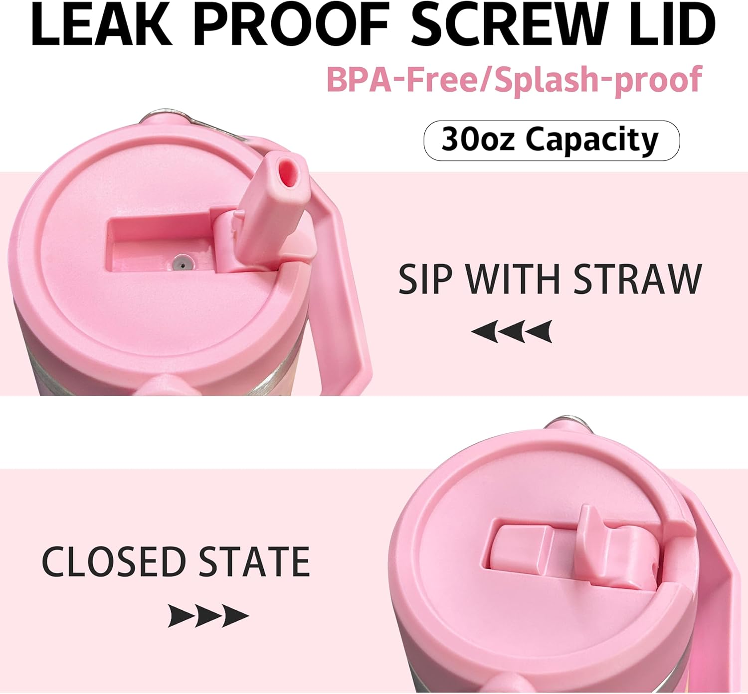 Queen Hero 30 oz Chicken Tumbler with Handle, Large Insulated Tumbler with Flip & Straw Coffee Mug Cup Stainless Steel Gifts for Women Men Youth - Image 3