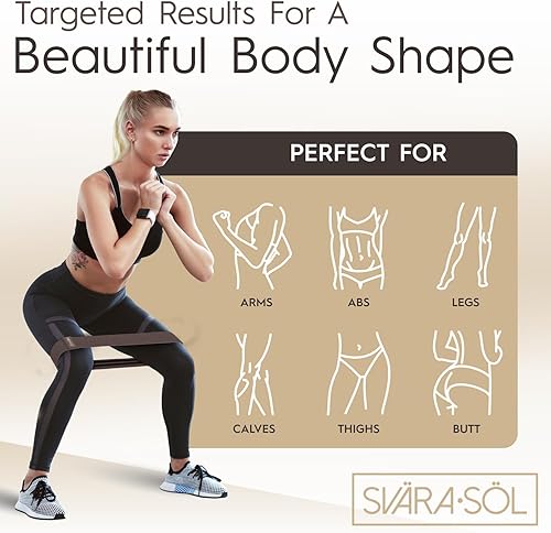 Miniatura 3 de Juego de 3 bandas de resistencia de tela para piernas, glúteos, brazos, bandas de glúteos para mujeres y hombres, bandas de resistencia para