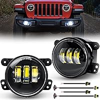 Vista 17 de Nilight Conjunto de Luces LED de Niebla de 4 Pulgadas Compatible con 2007 2008 2009 2010 2011 2012 2013 2014 2015 2016 2017 2018 Jeep Wrangler JK