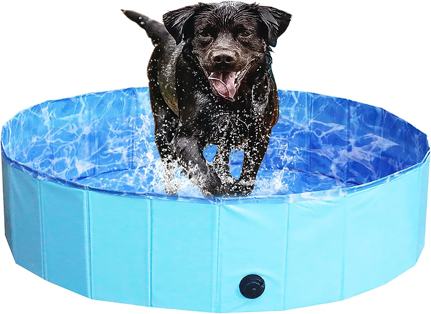 N/ Protable Dog Pool Foldable 39.5" x 12" Plastic Pet Bath Tub,Collapsible Dog Swimming Pool for Kids and Pets
