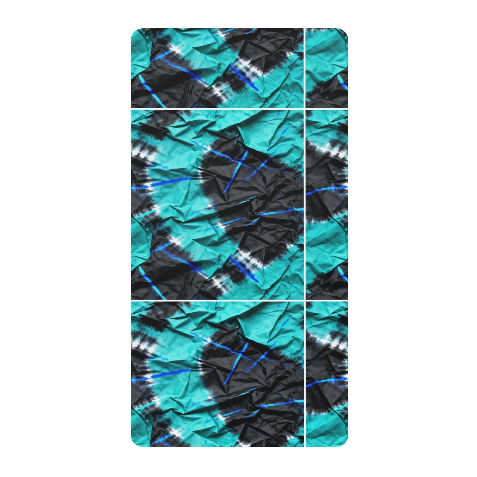 Sábanas de algodón para cuna de bebé, color turquesa y negro, suave, elástico, para decoración de guardería, 1 paquete