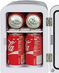 Koolatron Mirrored LED Mini Cooler/Mini Fridge for Cosmetics, Beverages, Food, or Medicines (4 Liters/4.2 Quarts)
