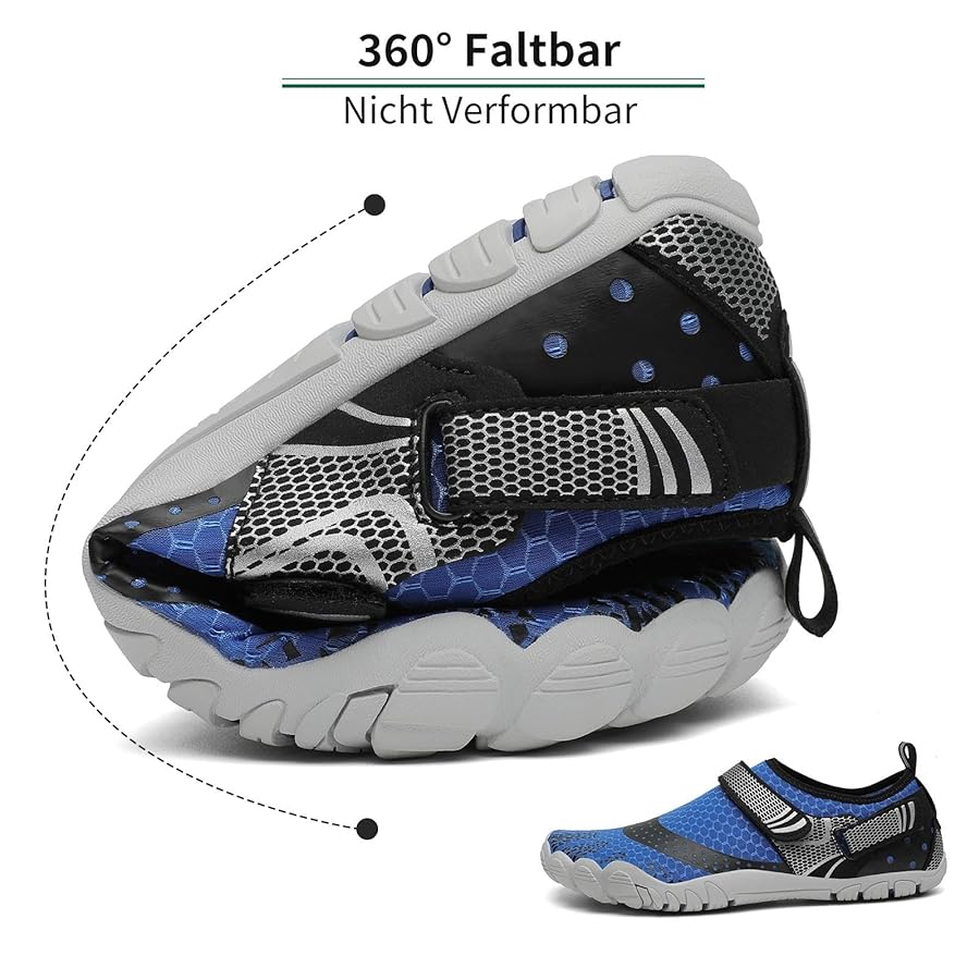 Scarpe Da Scoglio Saguaro Uomo/Donna | Asciugatura Rapida, 7 Fori Drenaggio, Suola Antiscivolo - Ideali Per Mare E Piscina - Foto 9