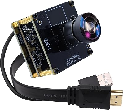 SVPRO HDMI USB Camera 4K Wide Angle Camera Module for Computer Monitor Projector Dual Output Lightburn Camera 2X Digital Zoom Webcam Board H.264 8MP USB2.0 Laser Engraver Camera,120 Distortion-Free