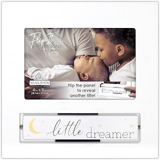 Malden International Designs 4x6 Baby FlipIt Expressions White Picture Frame