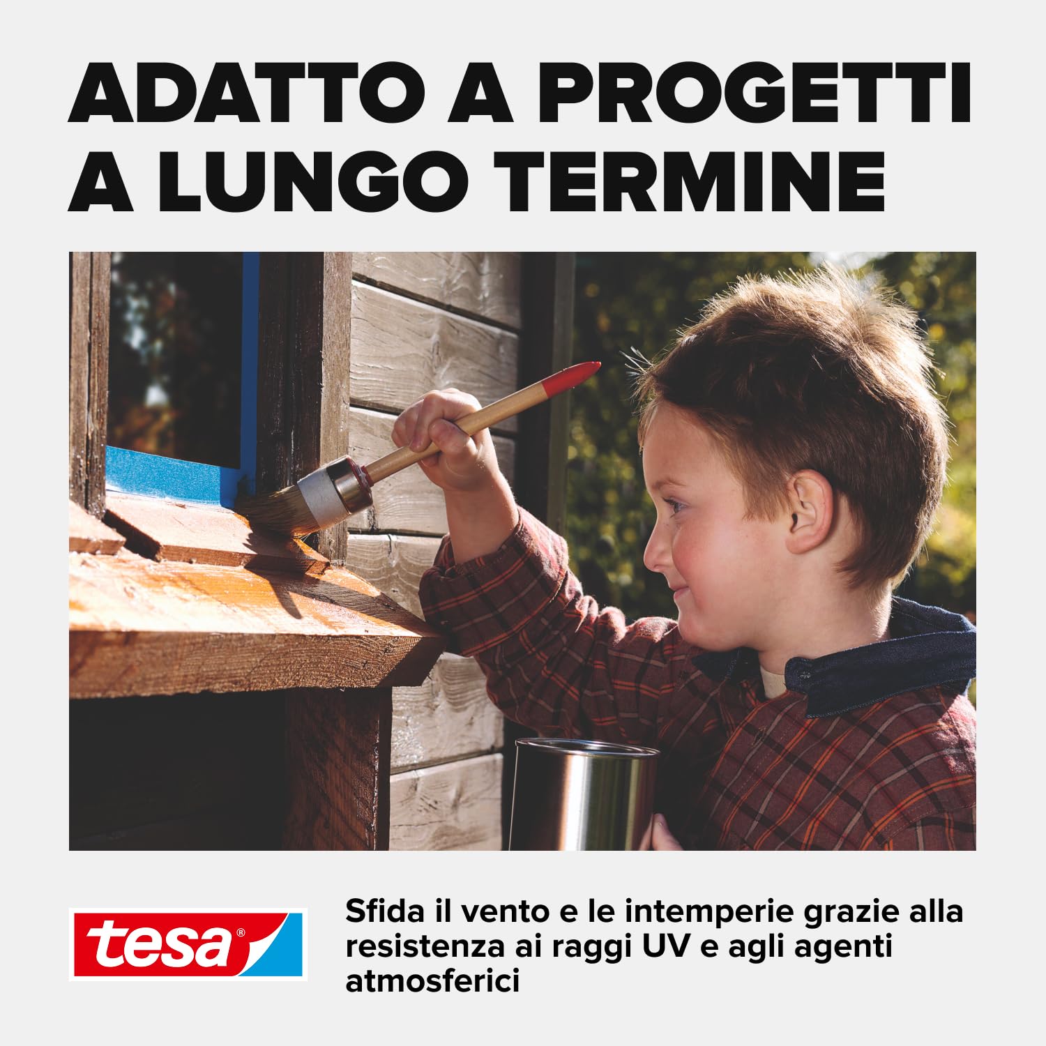 tesa Nastro per Mascherature da Esterni - Nastro adesivo sottile per mascherature precise all'aperto, resistente ai raggi UV e alle intemperie - 2x 25 m x 25 mm
