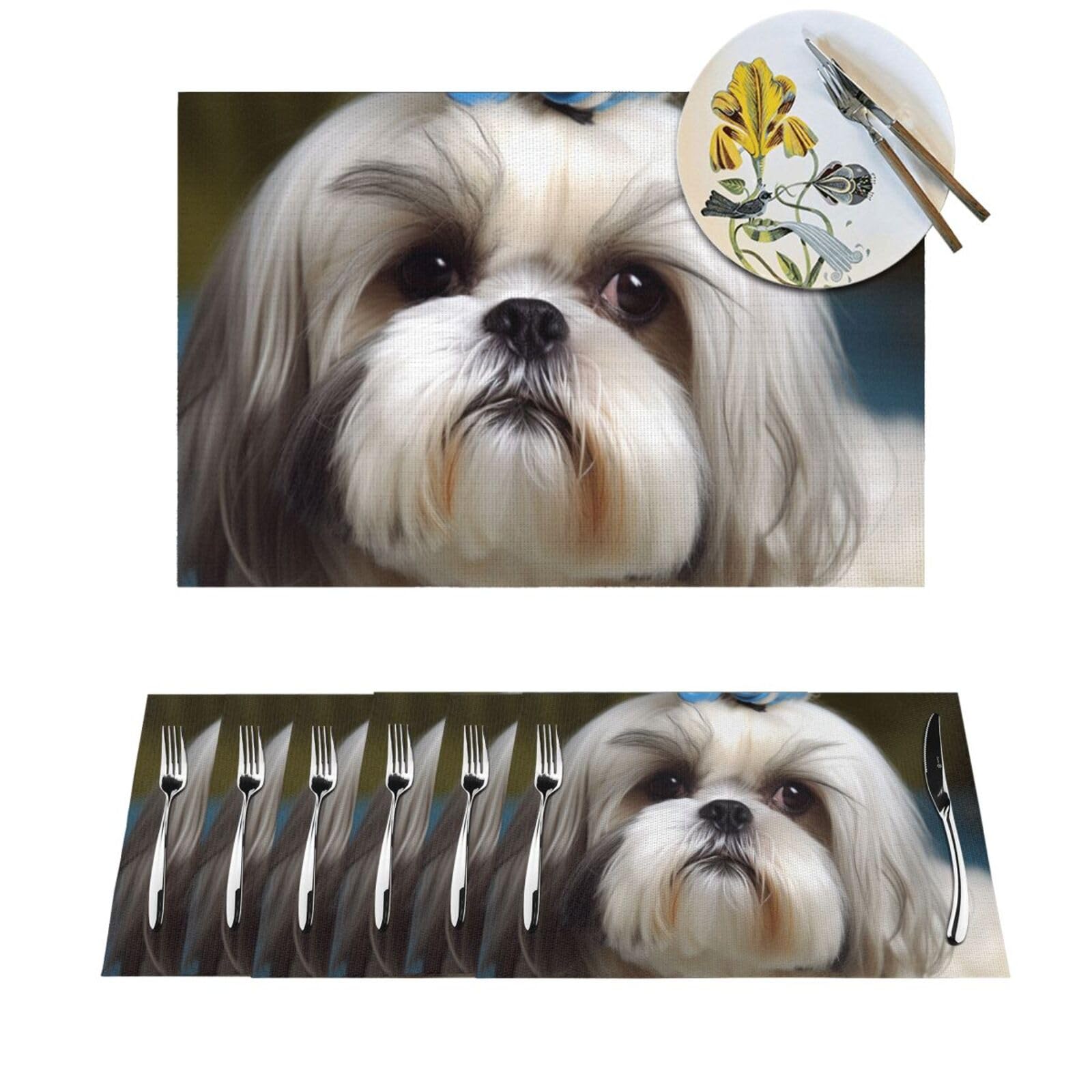 Sets de table Shih Tzu durables et de haute qualité pour recevoir vos invités
