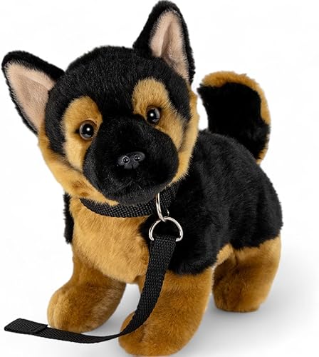 Miniatura 5 de Carl Dick Perro pastor alemán con plomo 9 pulgadas, 8.7 in, juguete de peluche, juguete suave, animal de peluche 3322