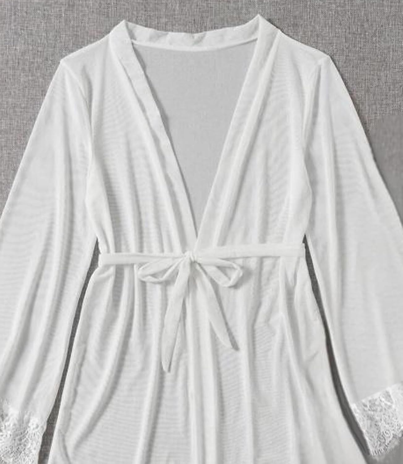 METWAY Women's Babydoll Lingerie Nightgown Sheer Lace Sexy Sleepwear Mesh Wedding Bridal Lingerie and G String Set - Image 2