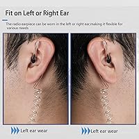 Vista 5 de Retevis Auricular de radio, tubo acústico adicional y auriculares de silicona suave (5 pares), para RT22 RT21 H777, compatible con radio