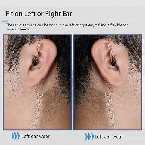 Miniatura 5 de Retevis Auricular de radio, tubo acústico adicional y auriculares de silicona suave (5 pares), para RT22 RT21 H777, compatible con radio