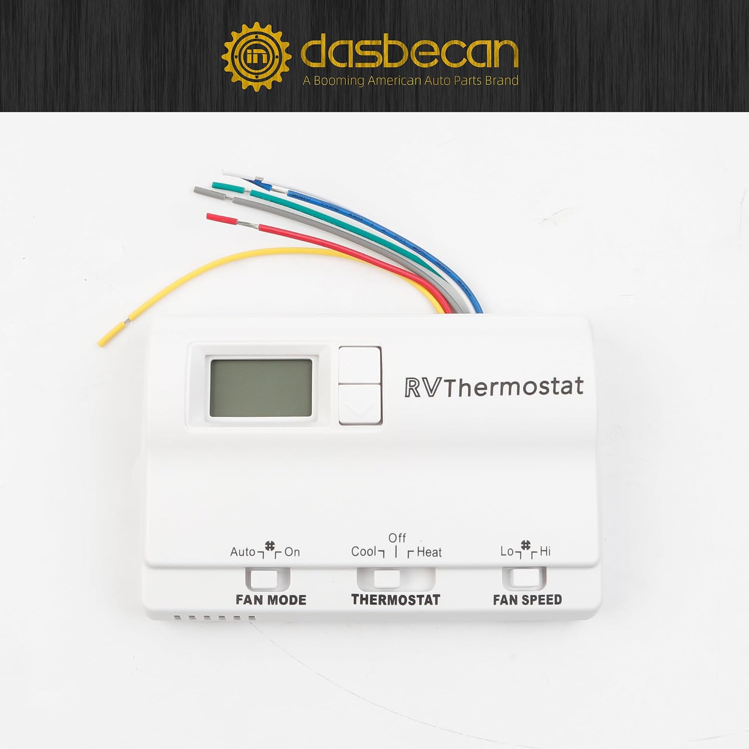 Dasbecan RV Digital Thermostat Compatible with Coleman 8330-336 337 338 339 368 386 Replacement for Heat/Cool T-Stat Wall Thermostat Replace# 83303862 83303362（White）
