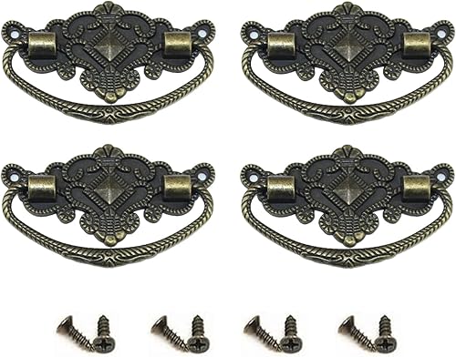 Tiradores de latón antiguo para armario, manijas de cajón vintage de 3 pulgadas, pomos de manija de muebles de cocina, accesorios de mejora del