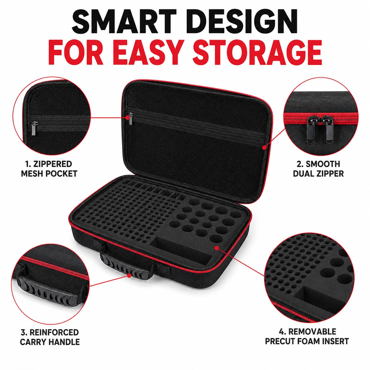 Boite Rangement Piles | Organisation Efficace pour Plus de 146 Piles AA, AAA, C, D, 9V ，pile bouton(Non Incluses)