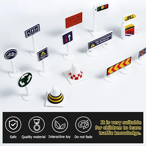 Miniatura 8 de Juego de 56 mini señales de tráfico para niños