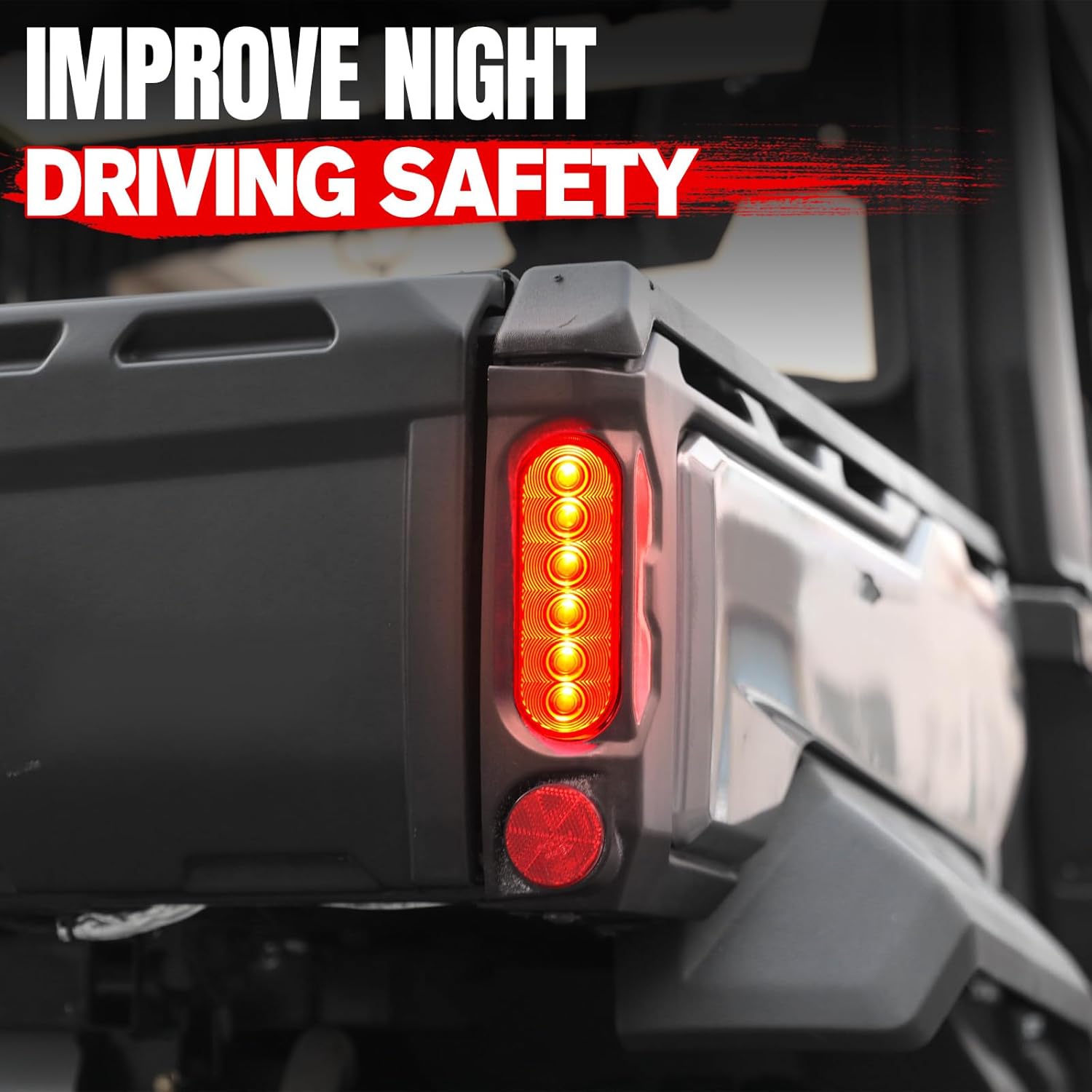 A & UTV PRO LED Tail Light for Can Am Defender/Defender MAX HD5 HD8 HD10 2016-2020, UTV Break Light Reverse Light Brake Taillight Assembly Accessories, Replace OEM # 710004257, Red, 2PCS