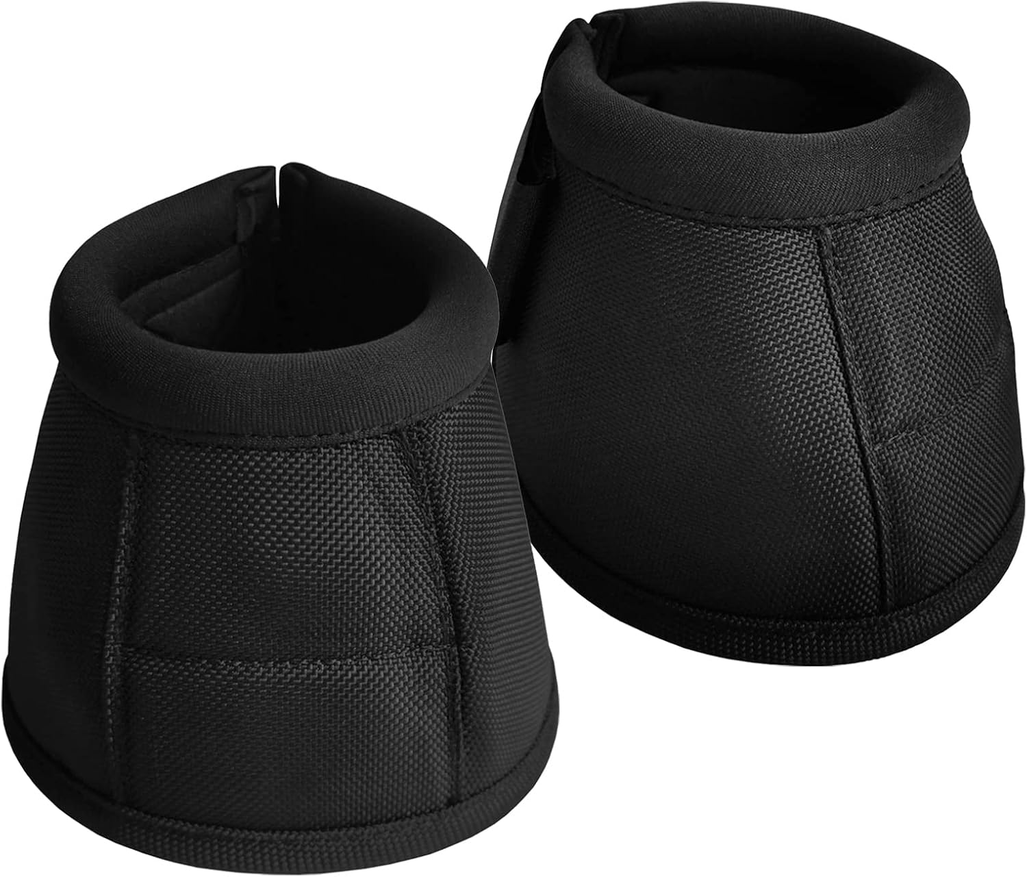 LEAFOREST 2520D Horse Bell Boots No-Turn Horse Bell Boots, Equine Ballistic Hoof Overreach Bell Boots Black L