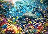 Cobble Hill 1000 Piece Puzzle - Vibrant Sea - Sample Poster Included