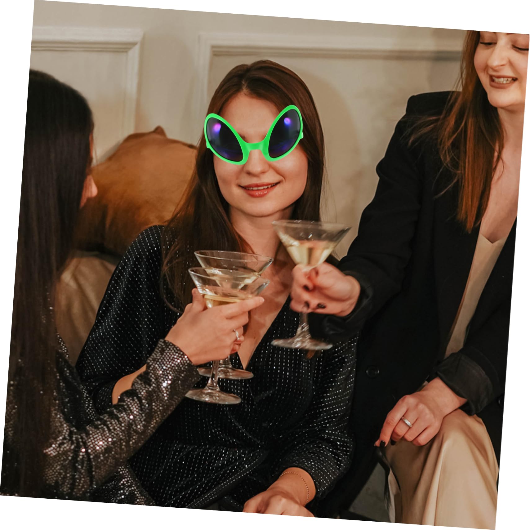 COLLBATH 5sets Unique Alien Costume Glasses Cosplay Party Favors Striking Scene Accessories 2pcs*5