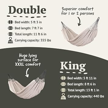 LA SIESTA Flora Zebra Organic Cotton Double Classic Hammock