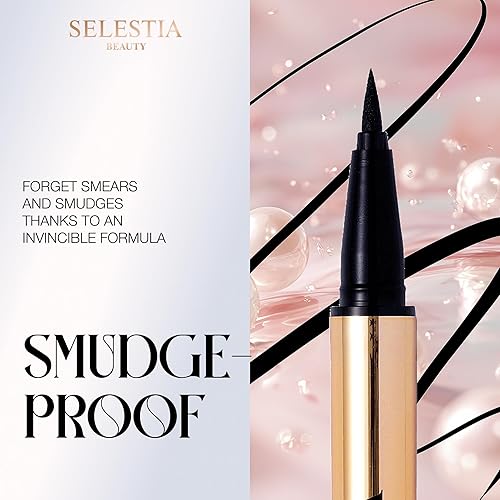 Miniatura 3 de Lápiz delineador líquido negro Queen Cobra – Larga duración – Secado rápido, sin descamación – Aplicador fino y color intenso – 0.016 onzas líquidas