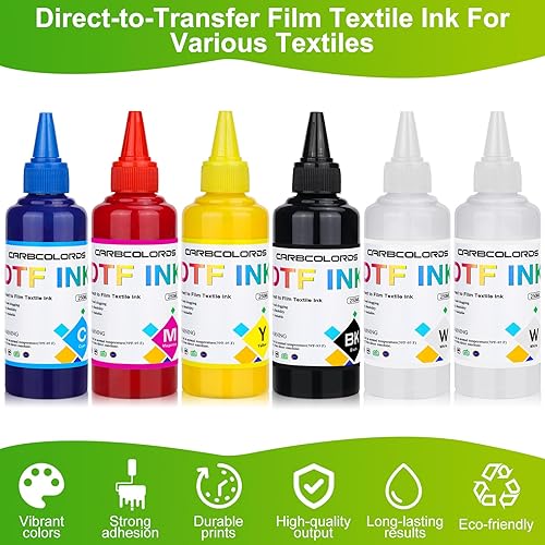 Miniatura 2 de Tinta DTF Directa para Transferencia Película para Impresora de Transferencia DTF, Impresión en Tinta Textil Camiseta (3.4 fl oz* 6)