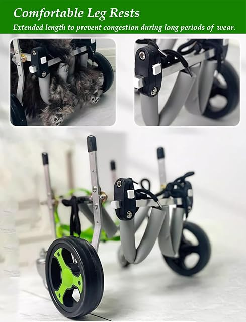 Foto 6 de 8 de Silla Ruedas Perro Silla de Ruedas para Perros Ajustable para Patas Delanteras y Traseras
