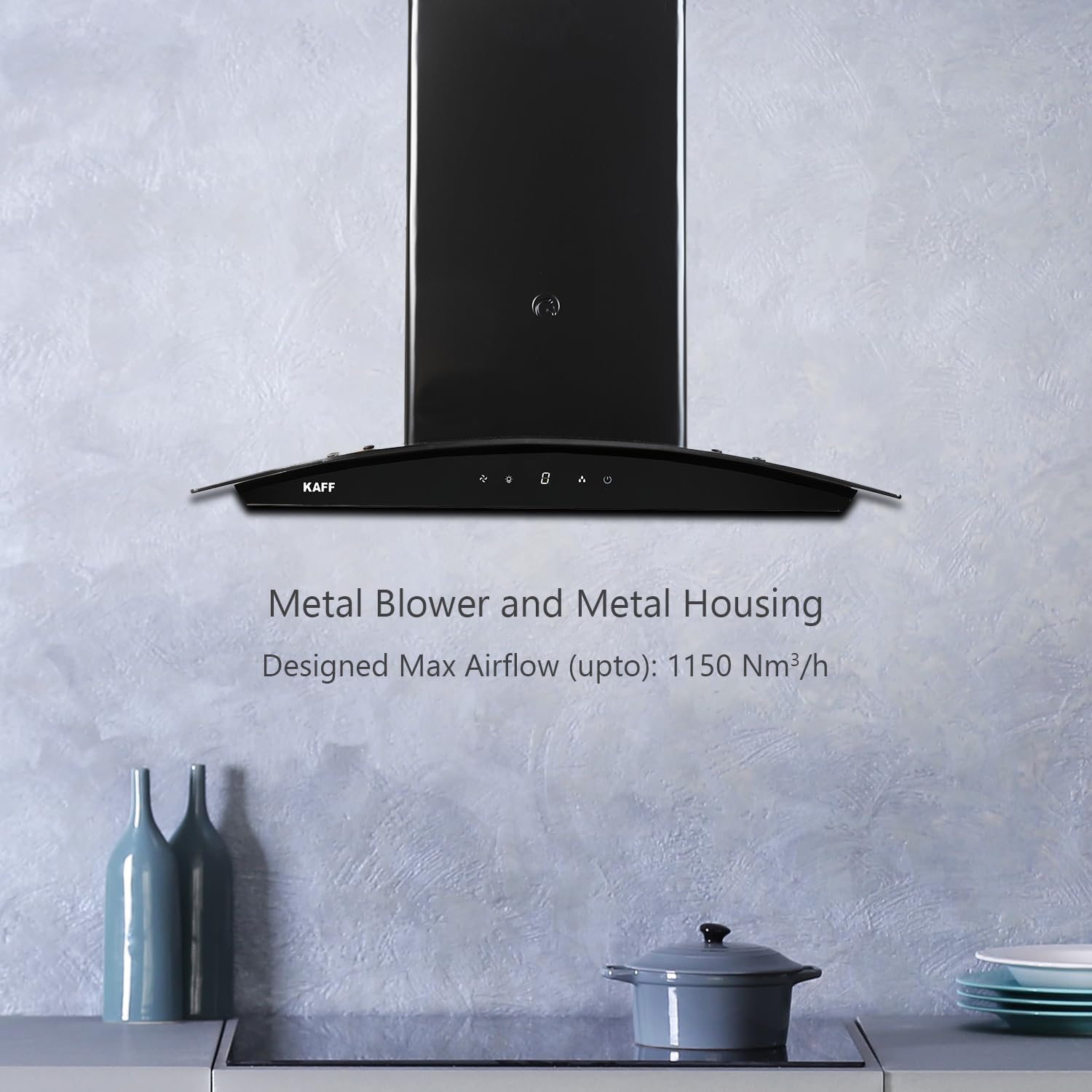 KAFF LIZ DHC 60 Chimney with metal blower and housing