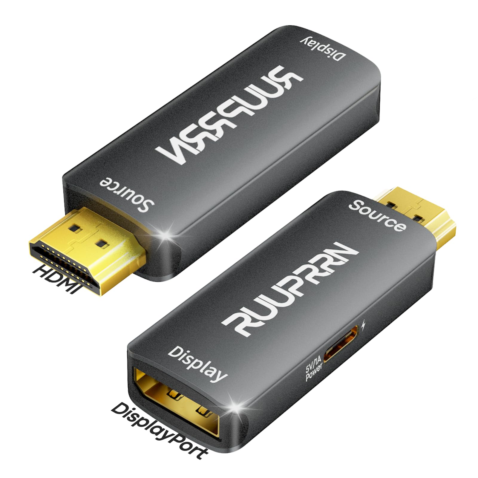 Adaptateur HDMI vers DisplayPort (4K60Hz) Source HDMI vers port d'affichage convertisseur Displayport 1.2 femelle vers HDMI 2.0 mâle compatible avec ordinateur portable, AMD, NVIDIA, PS5, Xbox