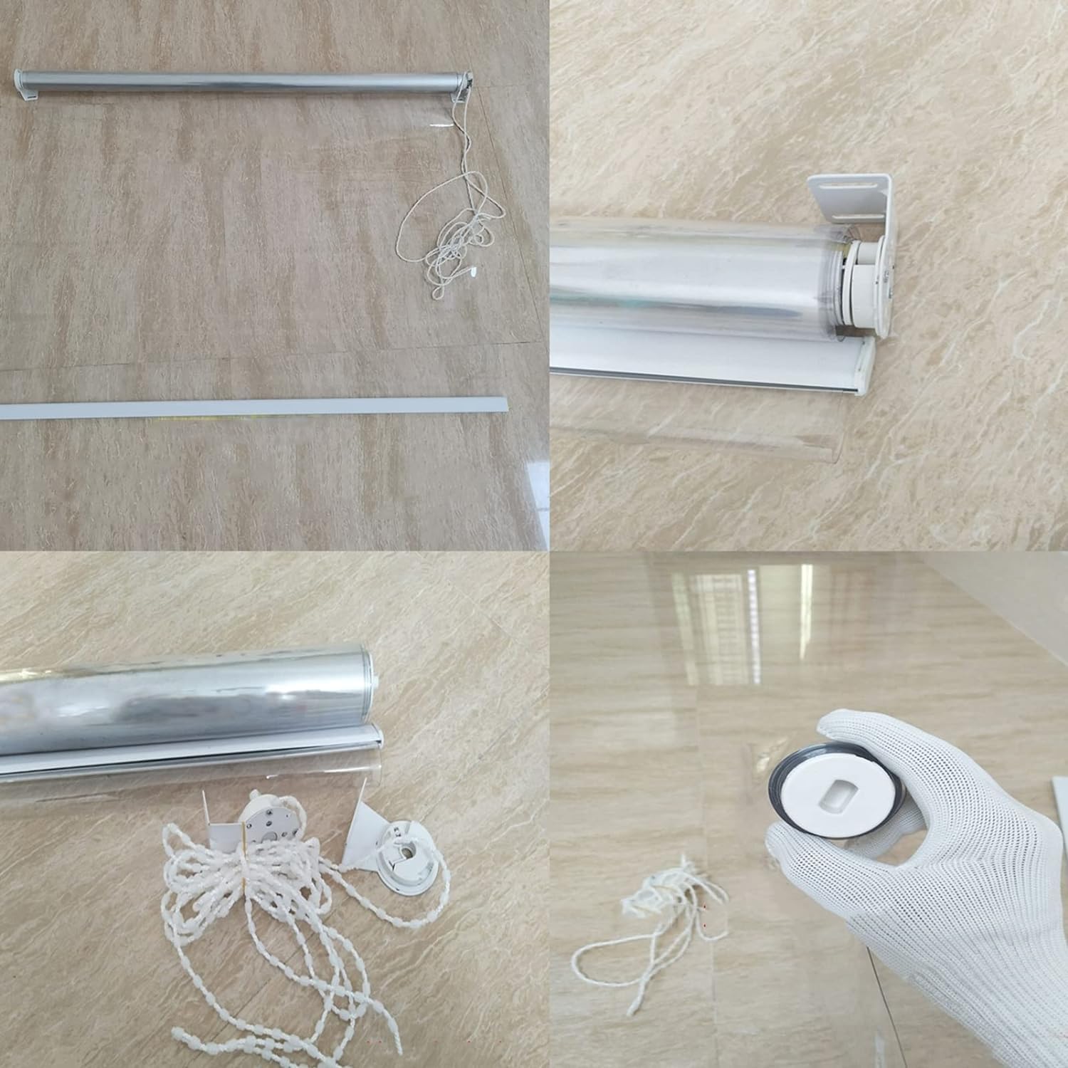 Stores enrouleurs Transparents, Stores enrouleurs extérieurs, Stores enrouleurs en Plastique Transparent for Cuisine intérieure et extérieure(1.0 * 2.0m)