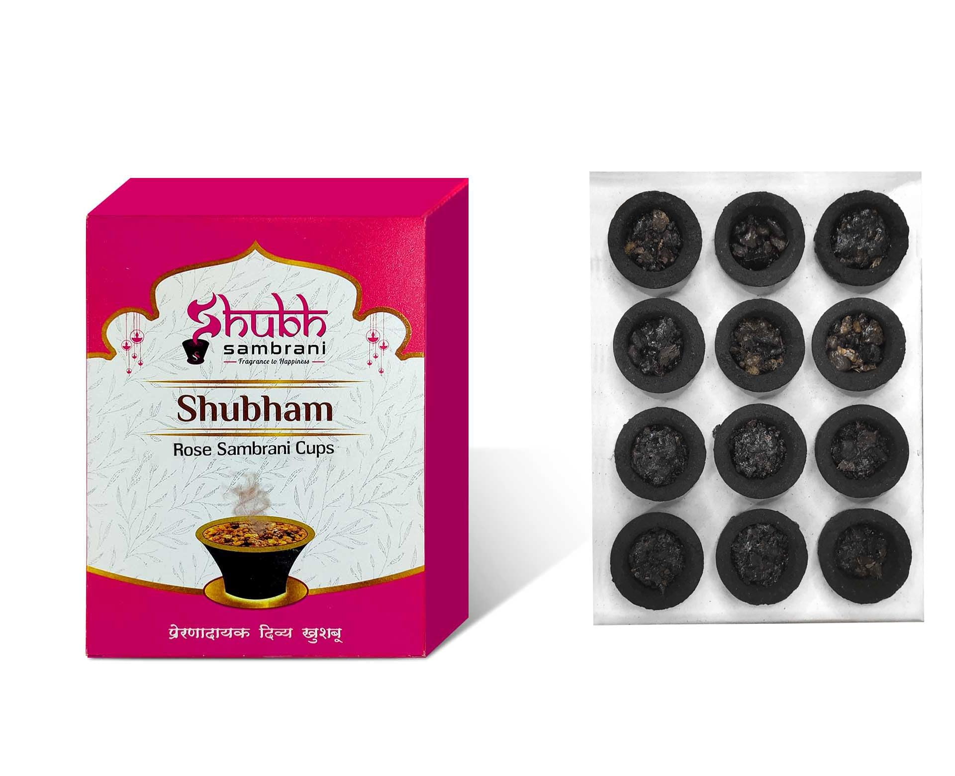 Bigwheels Box Pack of 1 (12 Pcs Dhoop Cup Per Box) Shubham Rose Sambrani Dhoop Cups for Aroma & Smoke, Extra Freshness, Spiritual Growth, Purification, Atmosphere Positive Energy, Healing & Blessing-image-23