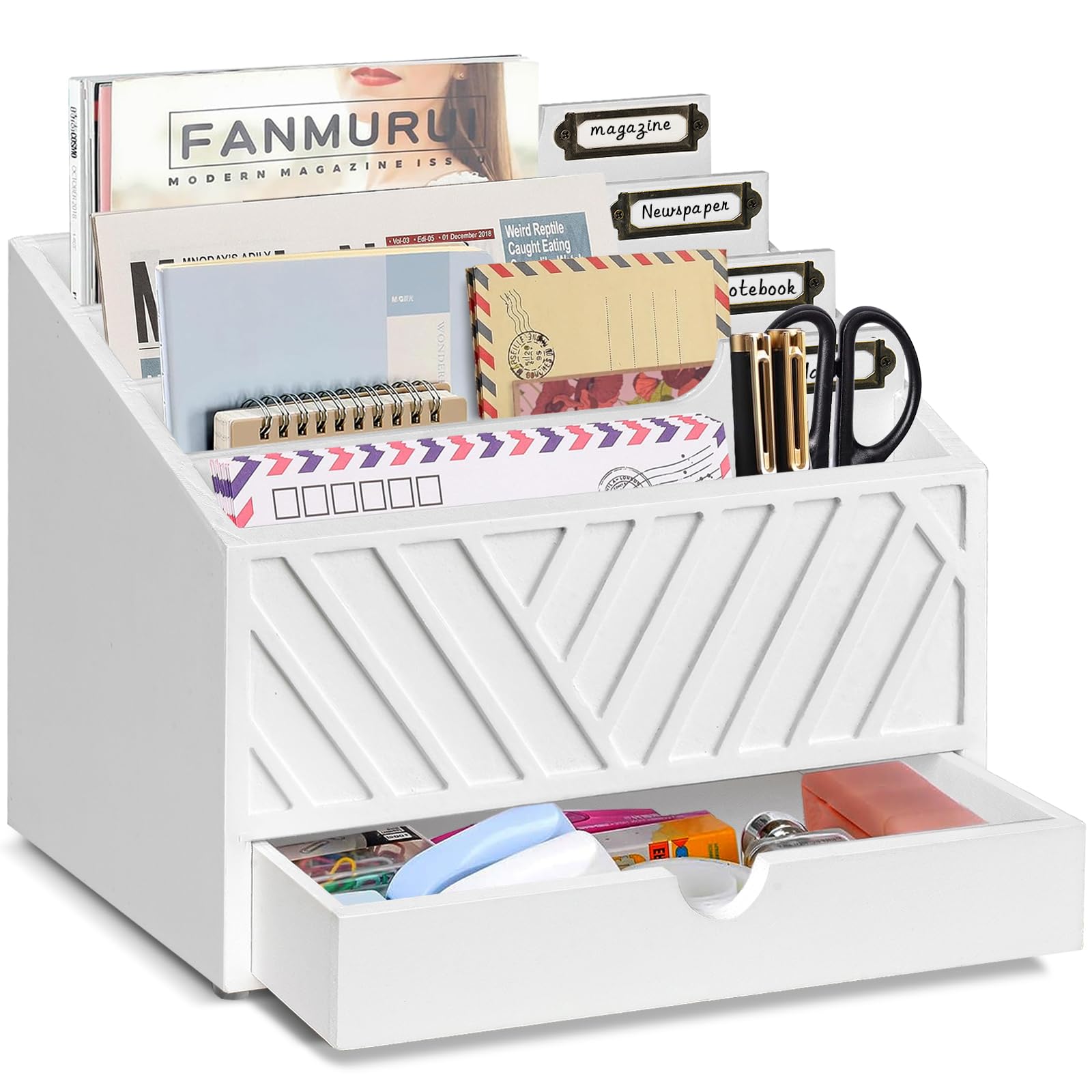 2 Pack Woven Mail Organizer For Desk Countertop, Ethiopia