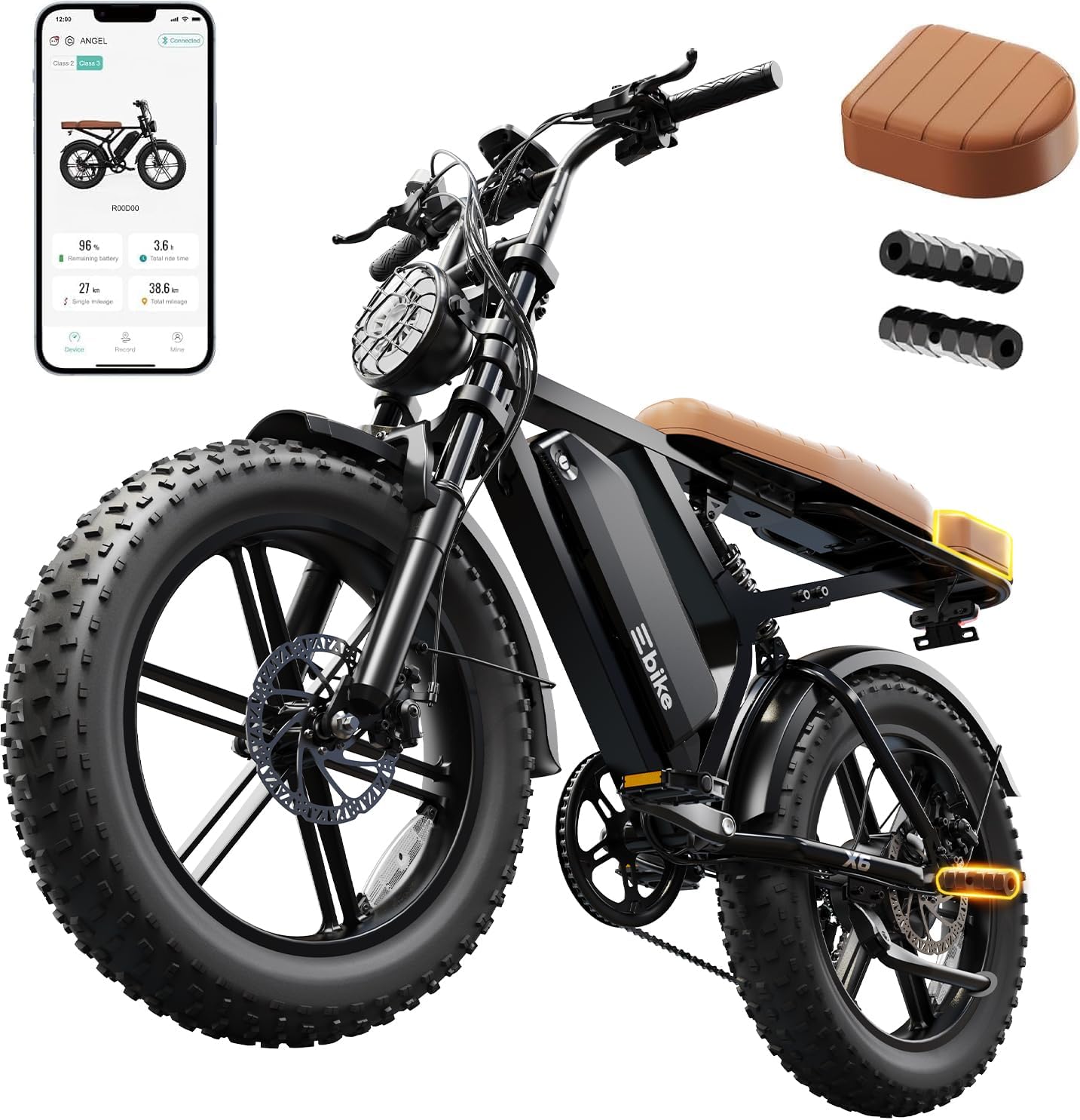 Electric Bike for Adults, 48V 15 Ah Battery, 2000W Peak Motor, 28MPH image 13