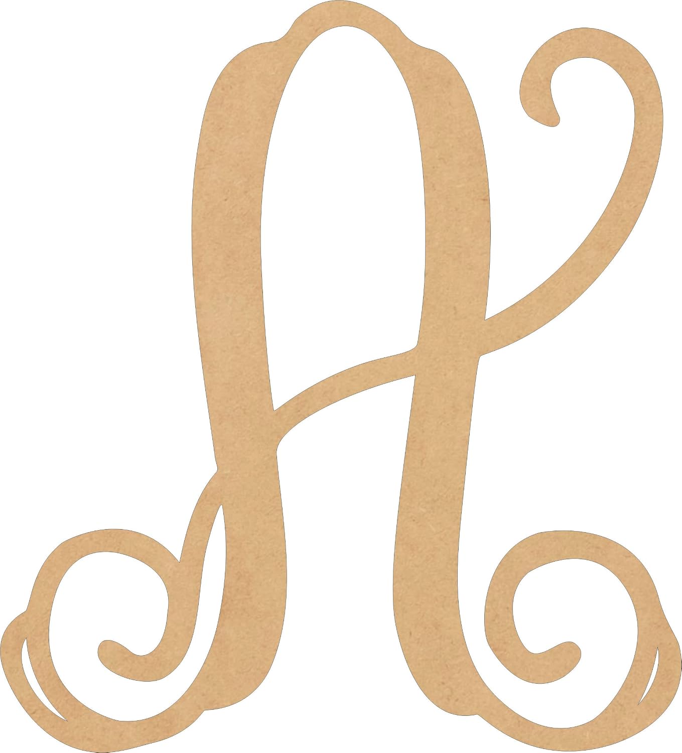 Unfinished 8'' Tall Wooden Monogram Letter &, Alphabet Wood Vine Letters for Nursery Initial Decor, Paintable Wedding Wall Art