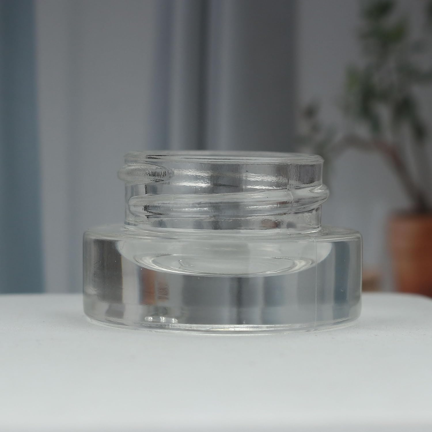 COSIDEA 20 pcs Empty 3G 0.1oz Clear glass jar mini size eye cream jars pot for refill DIY cosmetics ointment