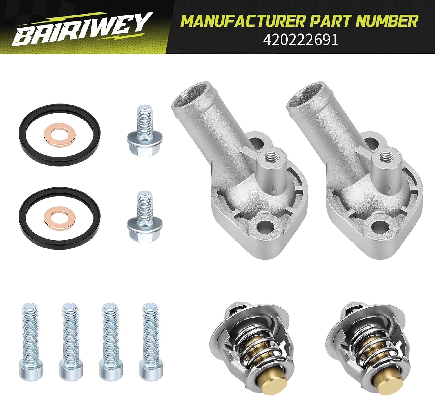 2Pcs Thermostat And Cover Set For Can-Am Renegade 2003-2024 420222691