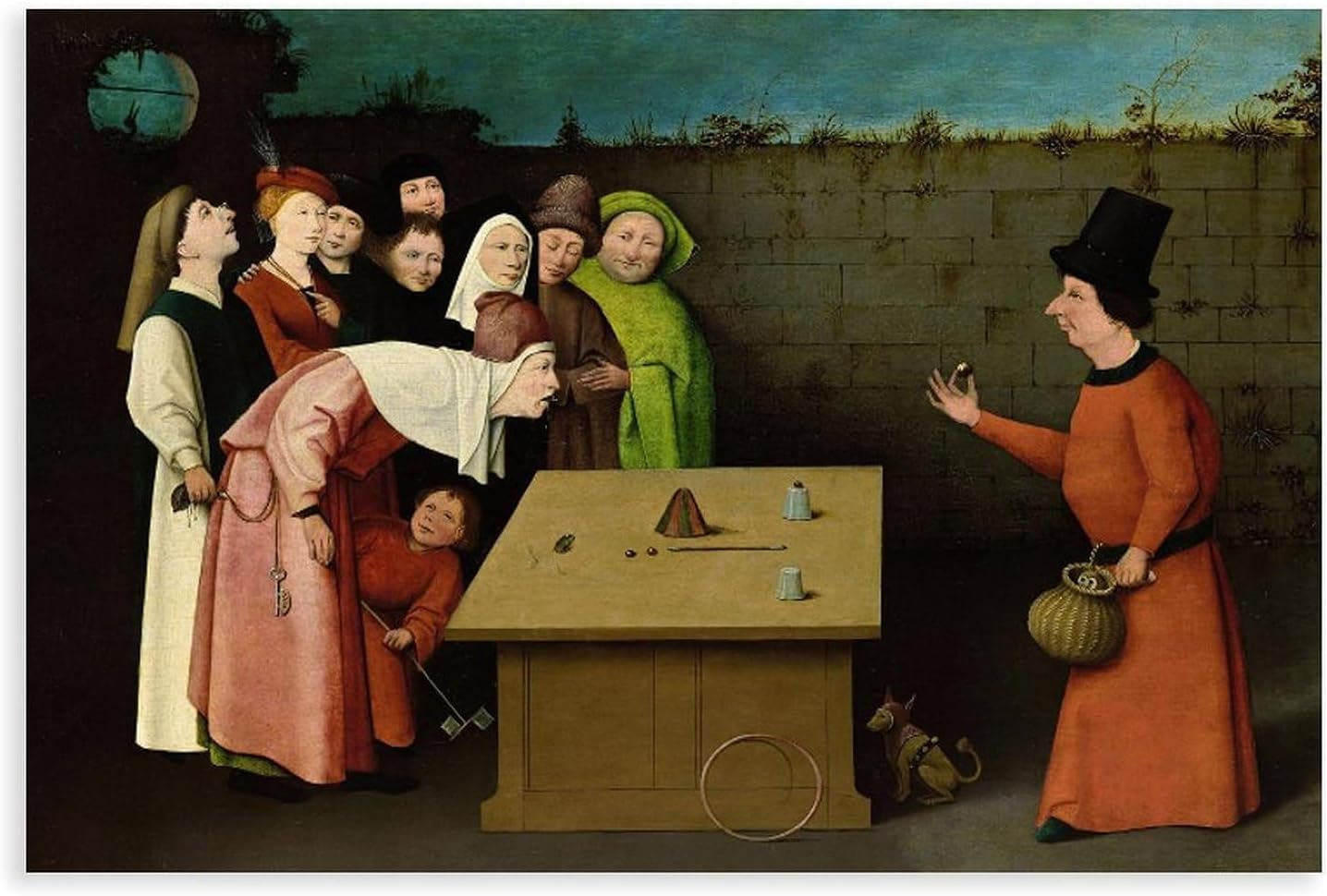 FHDdtR Hieronymus Bosch,The Conjurer Poster Bedroom Decor Sports Landscape Office Room Decor Gift Style:Unframe 12x18inch