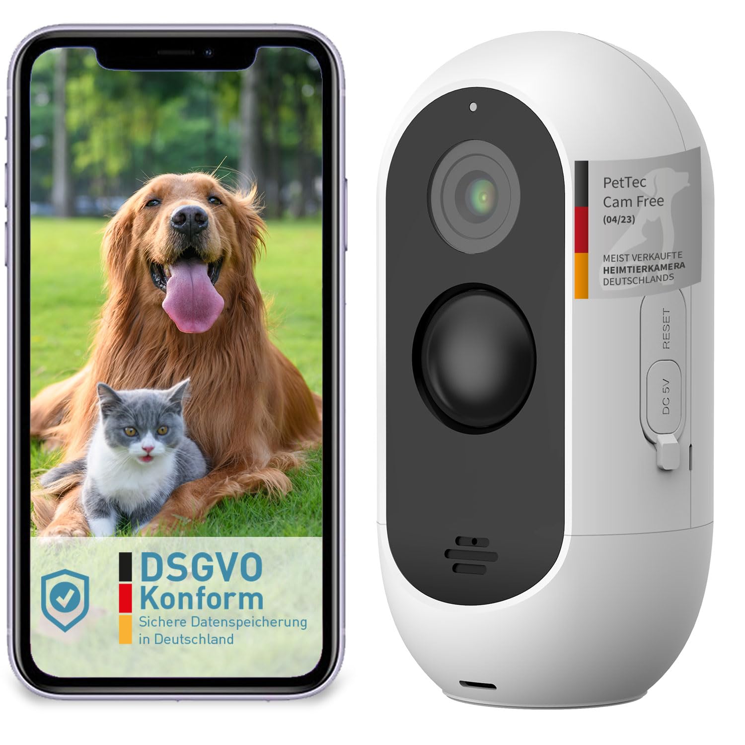 webcamera senza fili per cani e gatti con app motion detection