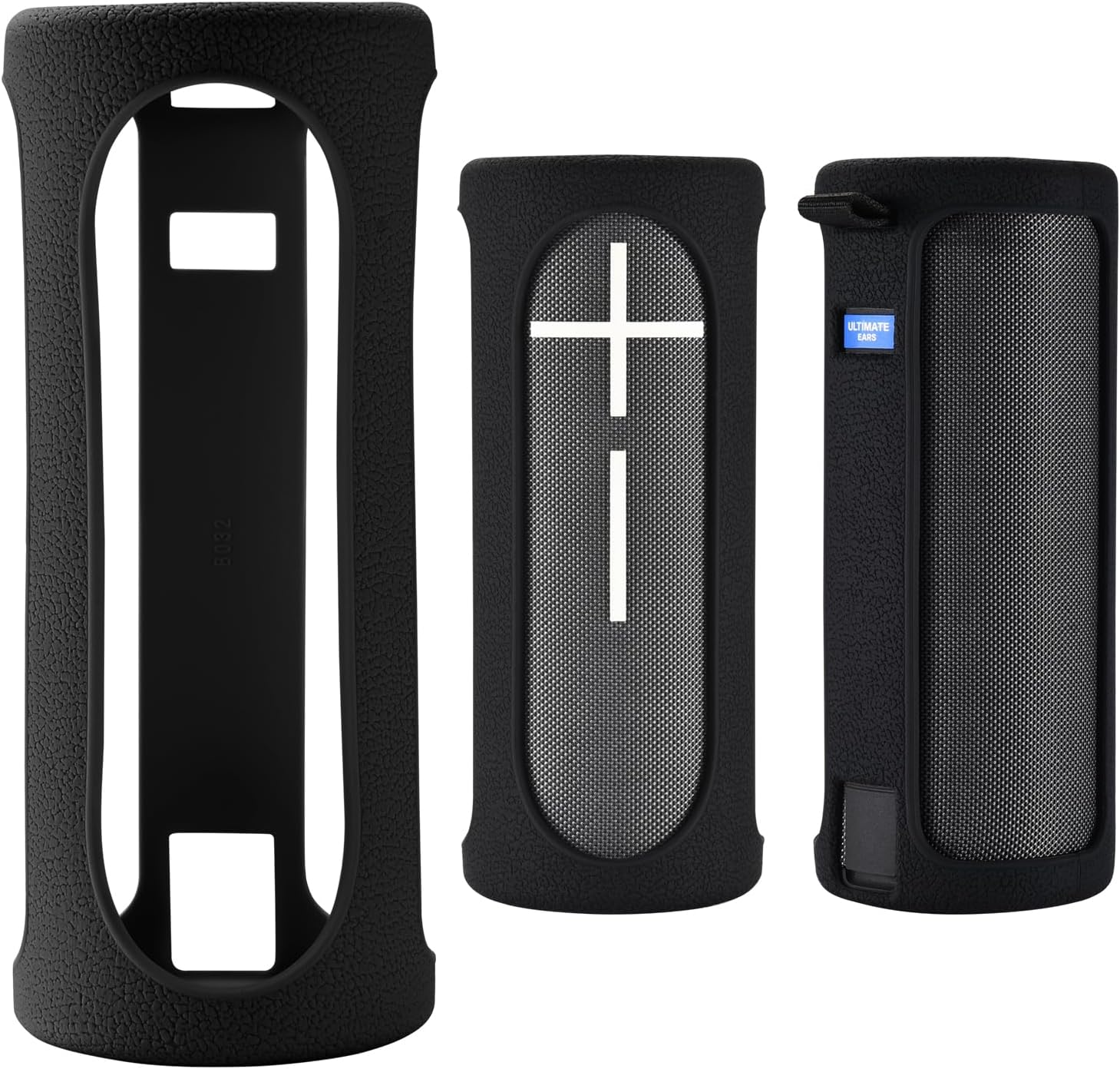 Protection Case for Ultimate Ears Boom 4, Silicone Case Cover for Ultimate Ears Boom 4 with Carabiner (Black) - Image 2