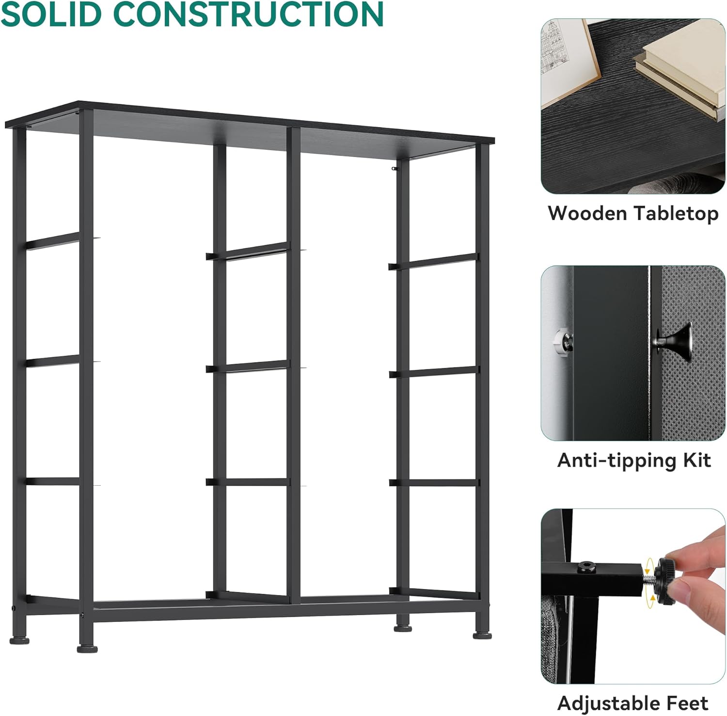 YITAHOME Dresser with 8 Drawers - Fabric Storage Tower, Organizer Unit for Bedroom, Hallway, Closets - Sturdy Steel Frame, Wooden Top & Easy Pull Fabric Bins - Image 7