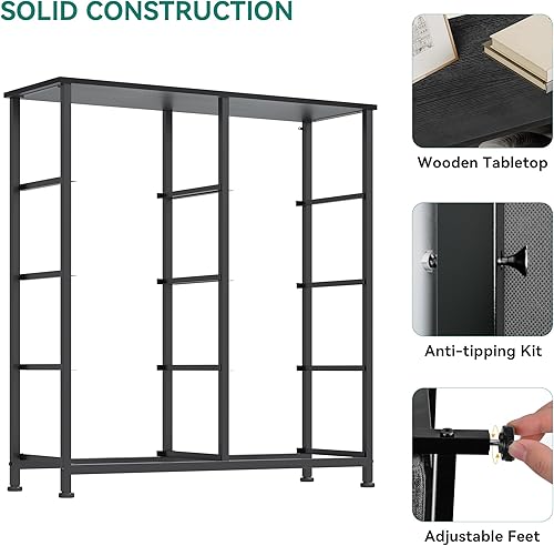 Miniatura 7 de YITAHOME Cómoda con 8 cajones, torre de almacenamiento de tela, unidad organizadora para dormitorio, pasillo, armarios y cuarto de bebé, marco de