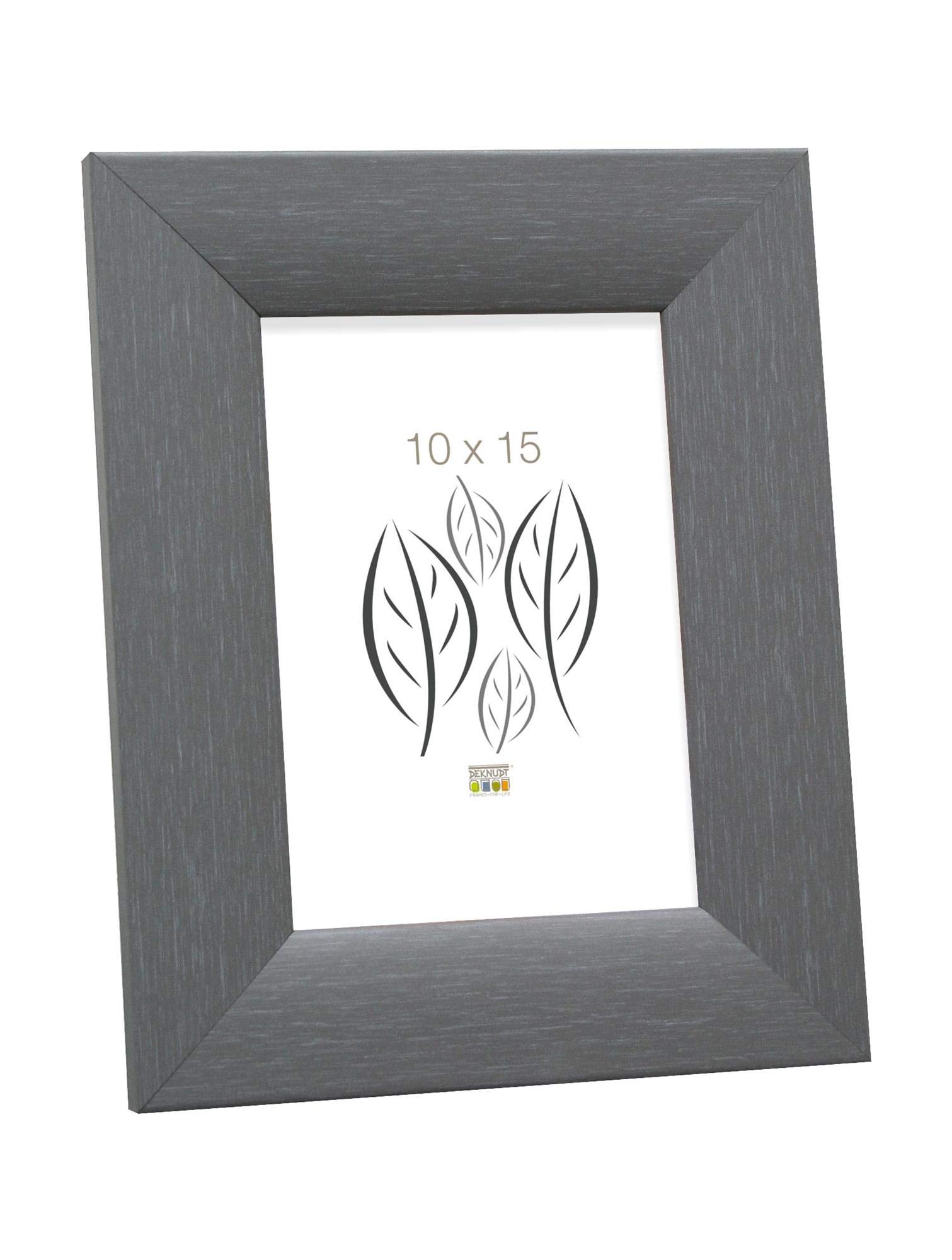 Cadre photo en bois peint gris Deknudt Frames S53GF7, finition haut de gamme 30x30