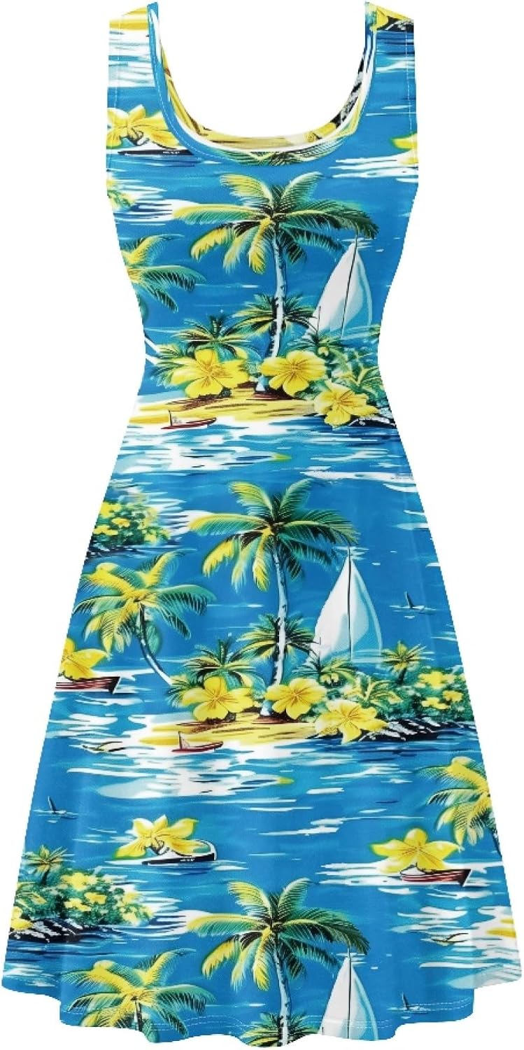 Casual Sleeveless A-Line Dresses for Women Tank Top Dress with Pockets XS - 4XL