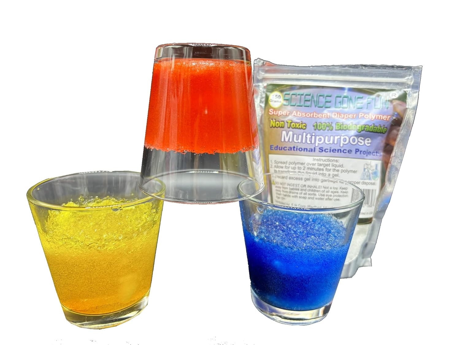 Science Educational Products – Superabsorbent Diaper Polymer 1 Lb Sodium Polyacrylate – One Pound of the Superabsorbent Polymer Model: