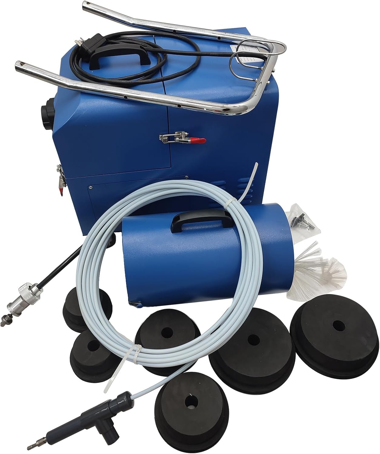 110V/220V Fresh Air Duct Cleaning Machine, HVAC Duct Cleaner with 15m Flexible Shaft Rotary Brush, 1.97"-7.87" Pipe Diameter Sweeping & Suction Integrated, Vent Cleaning Vacuum for Ventilation
