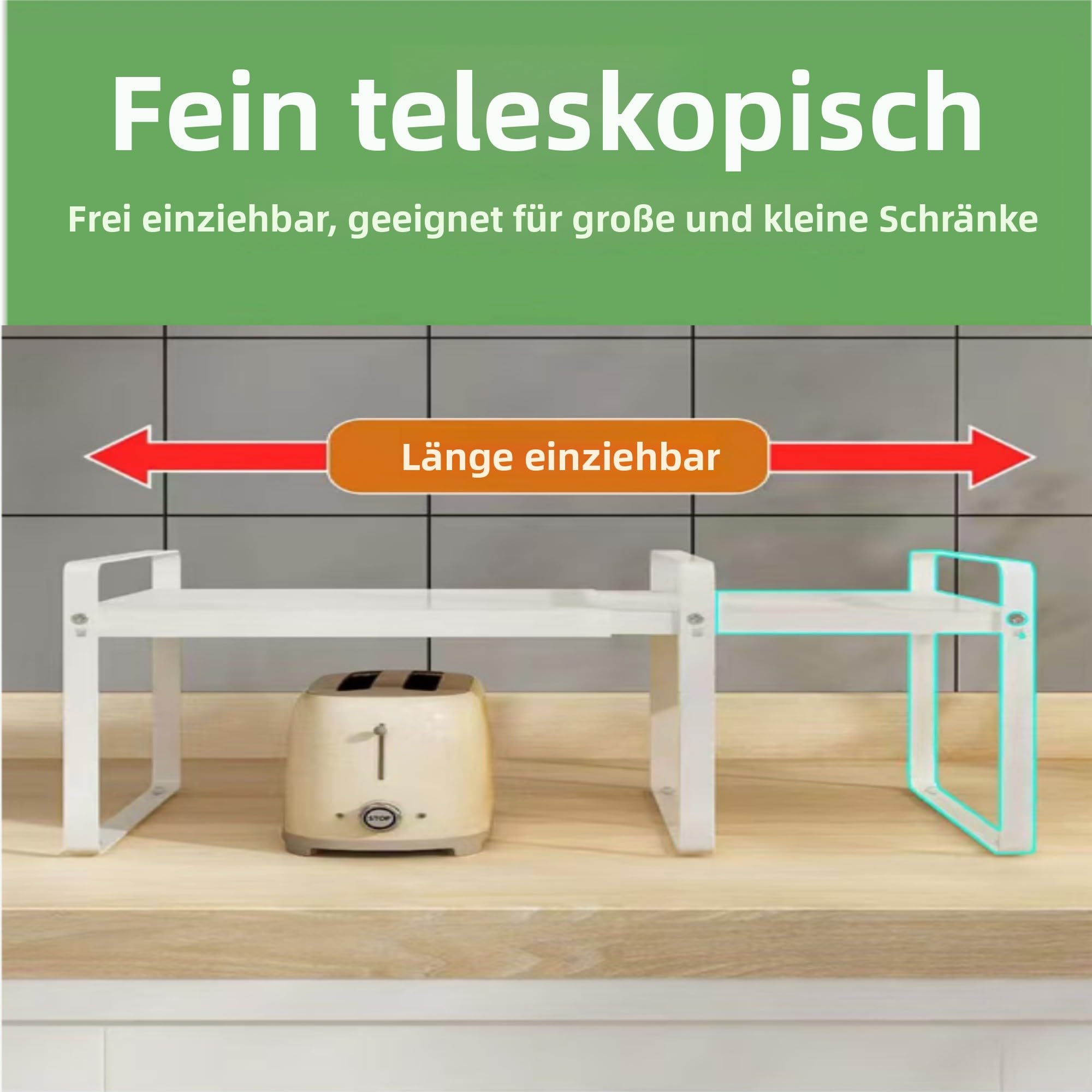 1Piece Bianco Porta piatti e porta stoviglie allungabile,35－65×27×25CM mensole cucina salvaspazio,ripiani salvaspazio cucina,organizer credenza,Facile da montare