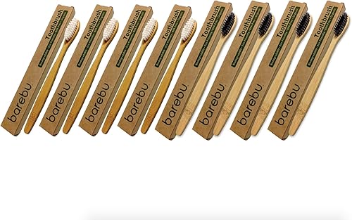 Miniatura 10 de Cepillo de dientes de bambú orgánico, sin BPA, biodegradable, respetuoso con el medio ambiente, natural, compostable, vegano - dientes limpios,