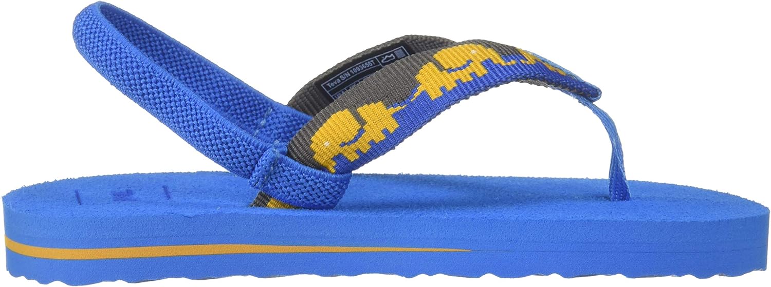  | Teva Boys' T MUSH II Flip-Flop elephants brilliant blue 5 Medium US Toddler | Sandals